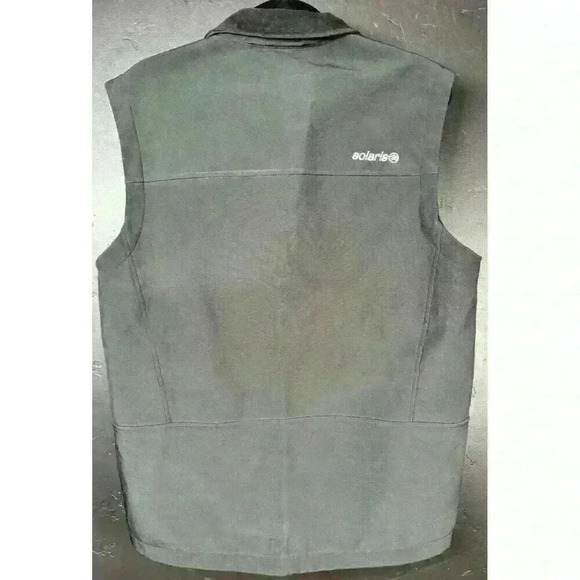 Solaris Vest Mens Medium Black Softshell Water Resistant Full Zip Fleece Lined - Picture 7 of 8